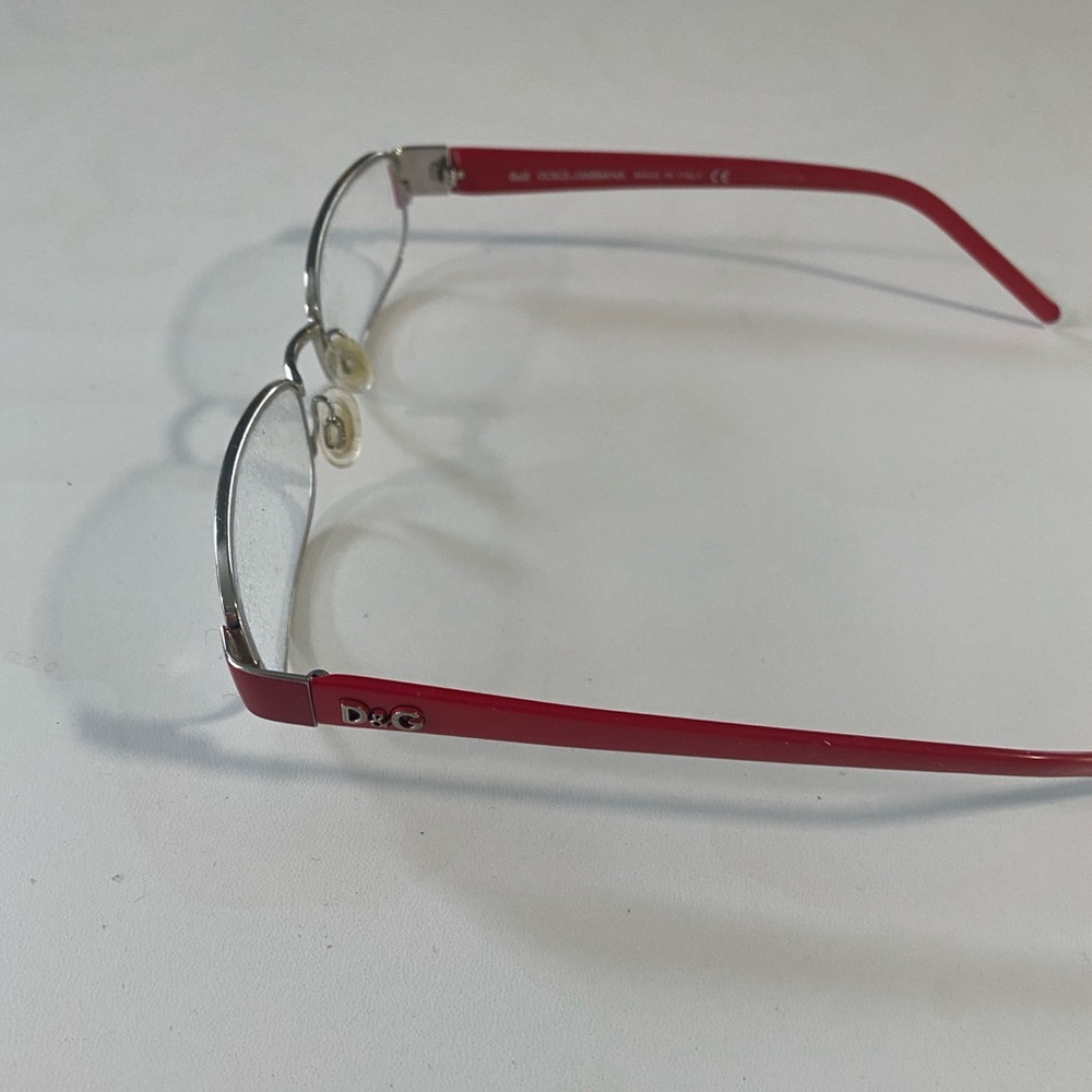 D&G Red Rectangular Vision Glasses - image 4